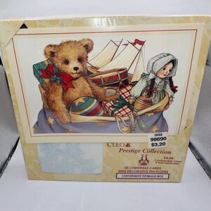 Vintage Cleo Prestige Collection SEALED Christmas Cards Box Of 20